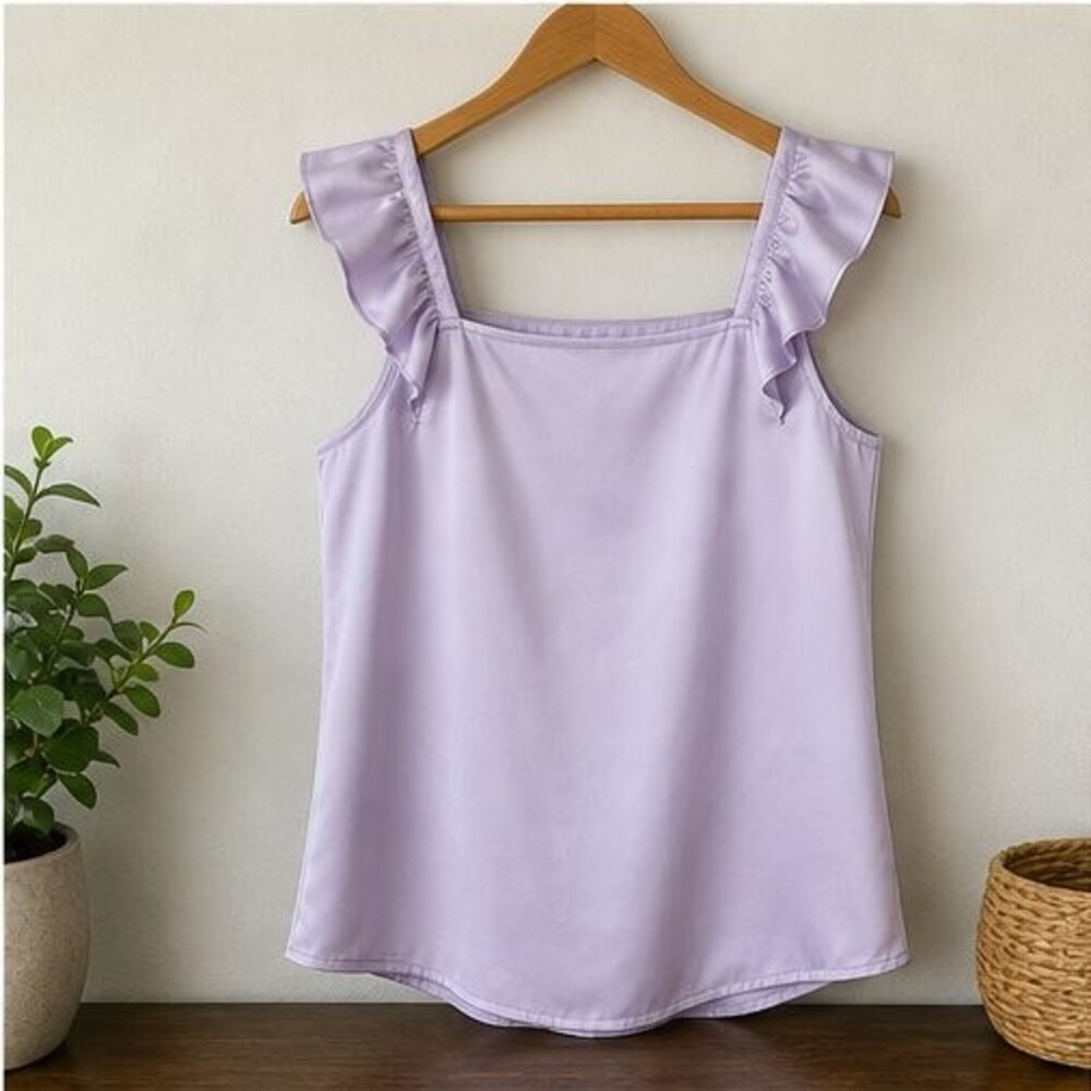 Lilac Ruffle Blouse